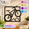 GSArt Wanddecoratie Mountainbike 25 cm &ndash; 3D Geprint &ndash; Fiets Muurdecoratie - Mat Zwart