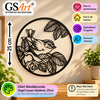 GSArt Wanddecoratie Vogel tussen Bladeren 25 cm &ndash; 3D Geprinte Muurdecoratie - Mat Zwart