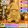 GSArt Knitted Look Kerstman Beeldje 15 cm &ndash; Gebreide Look Kerstdecoratie - Basic Goud