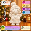 GSArt Knitted Look Meisje met Hart 16 cm &ndash; Kerst Engel Beeldje - Mat Wit