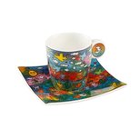  Goebel - James Rizzi | Kop en schotel Espresso Up Down and Fly Around | Porselein - 10cm - 100ml