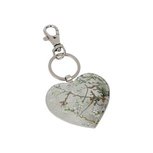 Goebel - Vincent van Gogh | Schl&uuml;sselanh&auml;nger Herz Mandelbaum silber | Kunstleder - 8cm