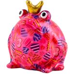 OP=OP Pomme Pidou Spaarpot Kikker Freddy Pink Medium 004 (17x17x15cm - Keramiek)