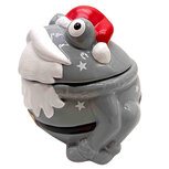 OP=OP Pomme Pidou Storage Jar Kerst Kikker Freddy 001 (15x15x15cm - Keramiek)