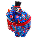OP=OP Pomme Pidou Storage Jar Kerst Kikker Freddy 002 (15x15x15cm - Keramiek)