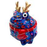 OP=OP Pomme Pidou Storage Jar Kerst Kikker Freddy 004 (15x15x15cm - Keramiek)