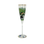 Goebel - Rosina Wachtmeister | Champagne glas Una passeggiata nel verde | Glas - 27cm - met echt goud - 100ml