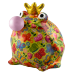 Pomme Pidou Money Box Frog Freddy Bubblegum Medium 004 (17x15x17cm - Ceramic)