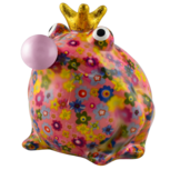 Pomme Pidou Spardose Frosch Freddy Bubblegum Medium 006 (17x15x17cm - Keramik)