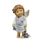 Goebel - Nina &amp; Marco | Decoratief beeld Engel Winterse magie | Porselein - 10cm