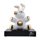 Goebel - Mauro Bergonzolis | Decoratief beeld Magic Bunny | Porselein - 29cm - met echt goud - Limited Edition