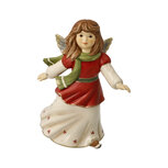 Goebel - No&euml;l | Statue d&eacute;corative Ange Sur la glace | Fa&iuml;ence - 15cm