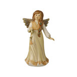 Goebel - Kerst | Decoratief beeld Engel Fonkelende kerstster Geel | Aardewerk - 26cm