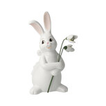 Goebel - Pasen | Decoratief beeld Haas Snow White - Snow Bells | Porselein - 16cm