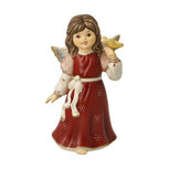 Goebel - Kerst | Decoratief beeld Engel Uw reisgenoot rood | Aardewerk - 12cm - 2025