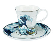 Goebel - Katsushika Hokusai | Tasse et soucoupe La vague | Porcelaine - 100 ml - Espresso