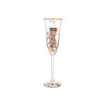 Goebel - Gustav Klimt | Champagne glas De verwachting | Glas - 24cm - met echt goud - 100ml - 2 stuks