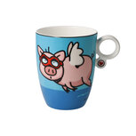 Goebel - Ed Heck | Koffie / Thee Mok When Pigs Fly | Beker - porselein - 400ml - 2 stuks