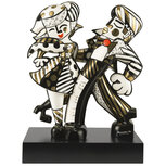 Goebel - Romero Britto | Decoratief beeld Golden Swing | Porselein - 47cm - Limited Edition - met echt goud