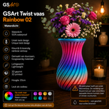 GSArt Twist Vaas Rainbow 02 &ndash; Waterdicht &ndash; 20 cm &ndash; Uniek Kleurverloop