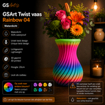 GSArt Twist Vaas Rainbow 04 &ndash; Waterdicht &ndash; 20 cm &ndash; Uniek Kleurverloop
