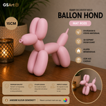 GSArt Decoratief Beeld Ballon Hond &ndash; 3D Geprint &ndash; Moderne Woondecoratie - 15cm Mat Roze