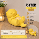 GSArt Theelichthouder Otter &ndash; Decoratieve Otter met LED Theelichtje &ndash; 3D Geprint - Mat Geel