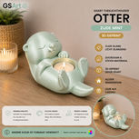GSArt Theelichthouder Otter &ndash; Decoratieve Otter met LED Theelichtje &ndash; 3D Geprint - Zijde Mint