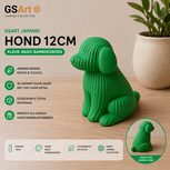 GSArt Japandi Hond &ndash; 3D Geprint Decoratiebeeld &ndash; Modern Japandi Woonaccessoire - 12cm Bamboegroen