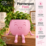 GSArt Plantenpot Flexi &ndash; Waterdichte 3D Geprinte Bloempot met Flexibele Benen - Mat Roze