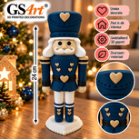 GSArt Decoratief Beeld Notenkraker Donkerblauw 24 cm &ndash; Kerstdecoratie