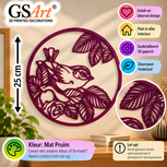 GSArt Bird Among Leaves Wall Decoration 25 cm &ndash; 3D Printed Wall Art - Mat Pruim