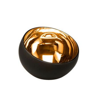 Goebel - Accessoires | Windlicht Golden Black 15 | Glas - 15cm - theelicht - waxinelicht houder