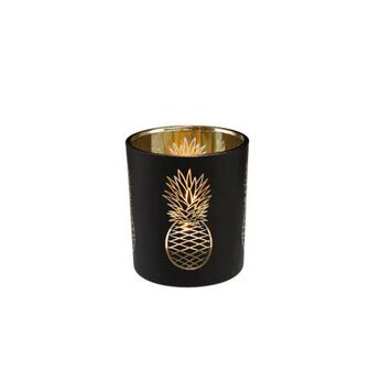 Goebel - Kerst | Windlicht Pineapple | Glas, 8cm, theelicht, waxinelicht houder