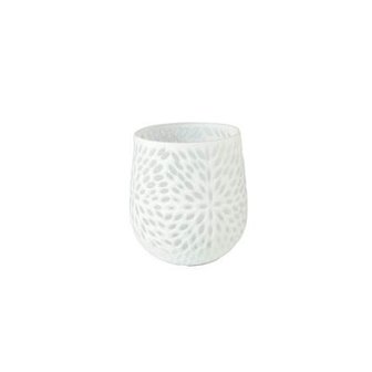 Goebel - Accessoires | Vaas White Carved 17 | Glas - 17cm