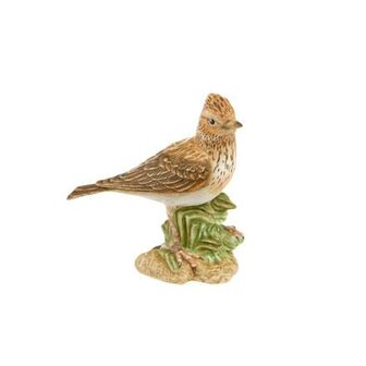 Goebel - Vogels | Decoratief beeld / figuur Vogel van het Jaar 2019 - Veldleeuwerik | Porselein - 10cm
