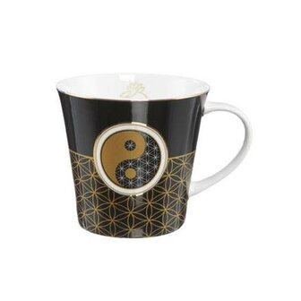 Goebel - Lotus | Koffie / Thee Mok Yin Yang Zwart | Beker- porselein - 350ml