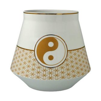OP=OP Goebel - Lotus | Tafellamp Yin &amp; Yang | Porselein - 18cm