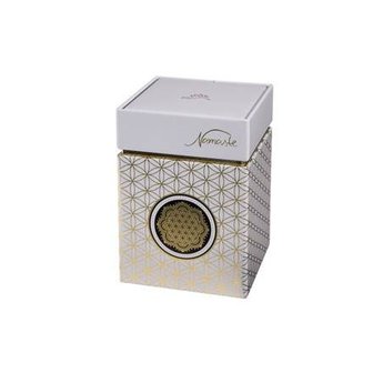 Goebel - Lotus | Tea box Flower of life white | Metal - 11cm - storage box