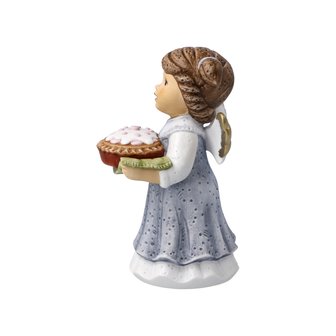 Goebel - Nina &amp; Marco | Decoratief beeld / figuur Engel heerlijke taart | Porselein - 10cm