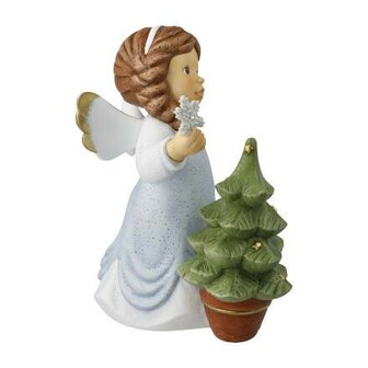 Goebel - Nina &amp; Marco | Decoratief beeld / figuur Engel Mijn sprankelende kerstboom | Porselein, 25cm, Limited Edition, met Swarovski