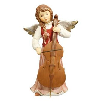 Goebel - Kerst | Decoratief beeld / figuur Engel Hemelse Symfonie II | Aardewerk - 49cm - Limited Edition - met Swarovski