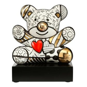 Goebel - Romero Britto | Decorative statue / figure Golden Truly Yours 30 | Porcelain - 30 cm - with real gold - Limited Edition