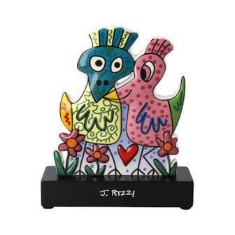 Goebel - James Rizzi | Decoratief beeld / figuur Love Birds 16 | Porselein - 16cm - Pop Art