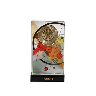 Goebel&reg; - Wassily Kandinsky | Tafel Klok &quot;Cirkels in een cirkel&quot; | Glas, 22cm