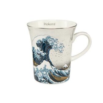 Goebel - Katsushika Hokusai | Koffie / Thee Mok De golf - zilver | Beker - porselein - 400ml