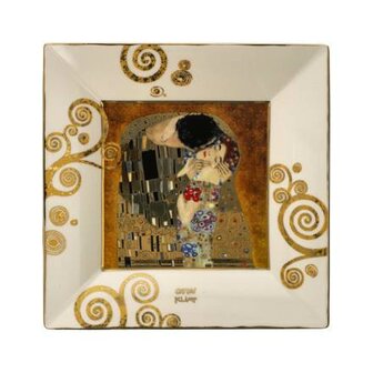 Goebel&reg; - Gustav Klimt | Decoratieve Schaal &quot;De Kus&quot; | Porselein, 12cm, met echt goud