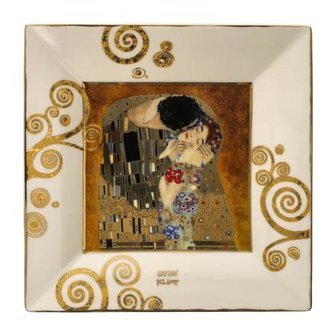 Goebel&reg; - Gustav Klimt | Decoratieve Schaal &quot;De Kus&quot; | Porselein, 16cm