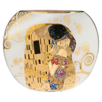 Goebel-Gustav Klimt | Lampe de table Le Baiser | Verre - 35cm - avec de l&#039;or v&eacute;ritable