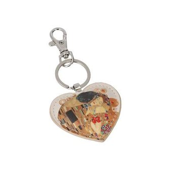 Goebel-Gustav Klimt | Porte-cl&eacute;s Coeur Le Baiser | Similicuir - 8cm